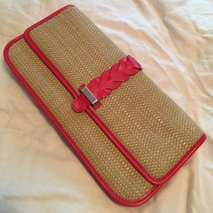 Cole Haan Straw Clutch